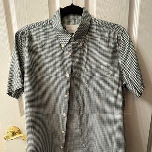 Prada Plaid Shirt Button Down with Red Prada Tag